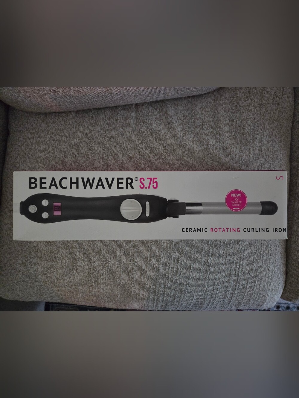 Beachwaver S.75 Ceramic Rotating Curling Iron - Black/Pink Accent